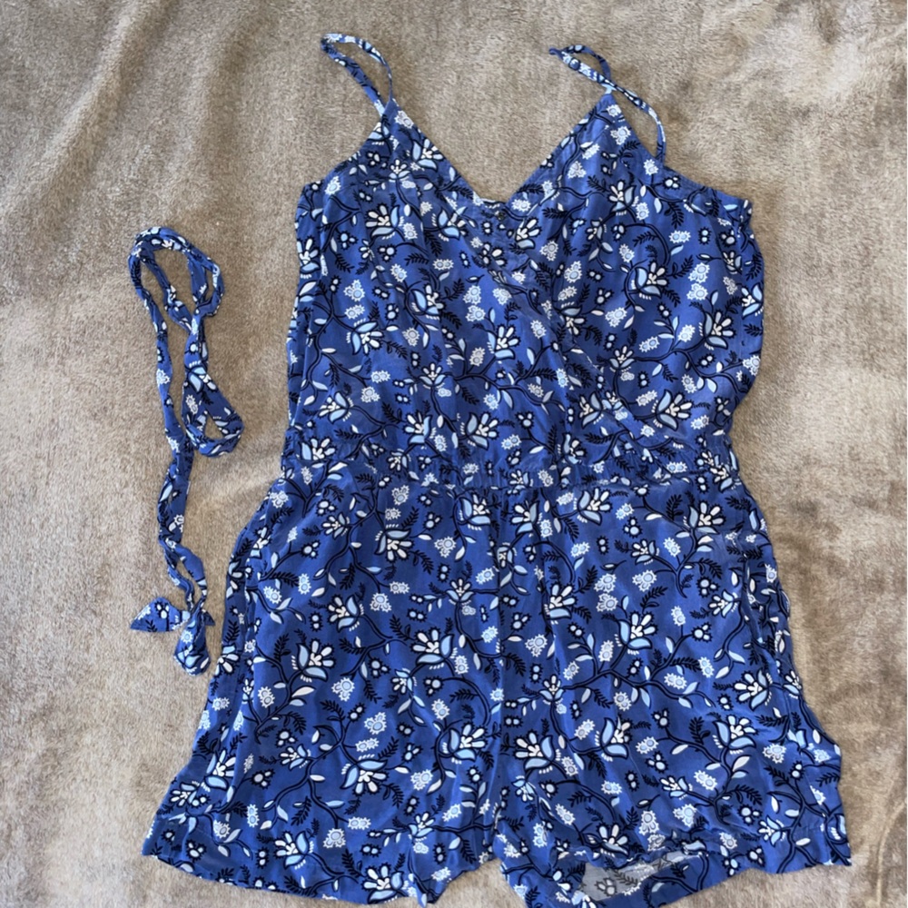 Paisley Blue Romper